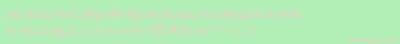 BallantinesMedium Font – Pink Fonts on Green Background