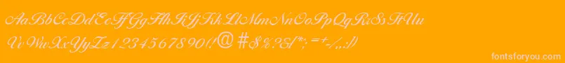 BallantinesMedium Font – Pink Fonts on Orange Background