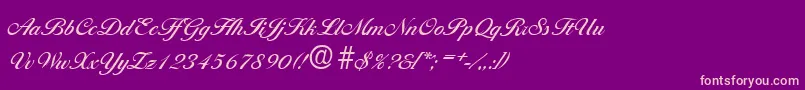 BallantinesMedium Font – Pink Fonts on Purple Background