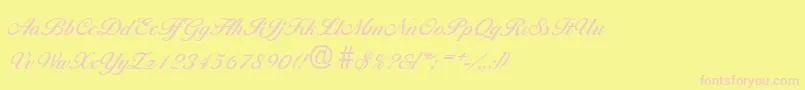 BallantinesMedium Font – Pink Fonts on Yellow Background