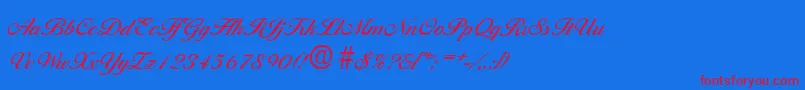 BallantinesMedium Font – Red Fonts on Blue Background