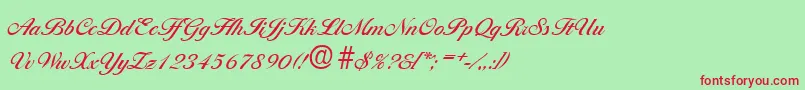 BallantinesMedium Font – Red Fonts on Green Background