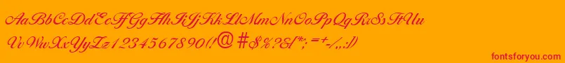 Saiba mais sobre a fonte BallantinesMedium Fonte BallantinesMedium – fontes vermelhas em um fundo laranja