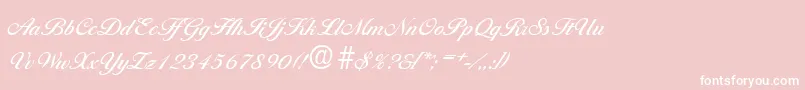 BallantinesMedium-Schriftart – Weiße Schriften auf rosa Hintergrund