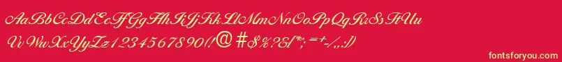 BallantinesMedium Font – Yellow Fonts on Red Background