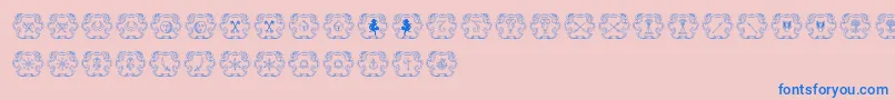 Armorial Font – Blue Fonts on Pink Background