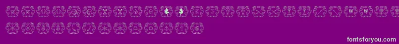 Armorial Font – Green Fonts on Purple Background