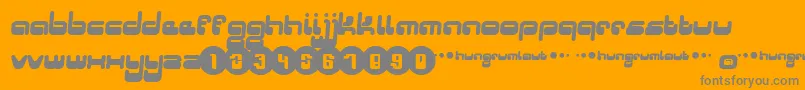 Hungruml Font – Gray Fonts on Orange Background