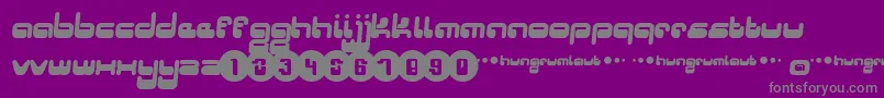 Hungruml Font – Gray Fonts on Purple Background