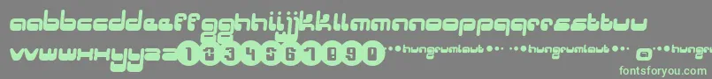 Hungruml Font – Green Fonts on Gray Background