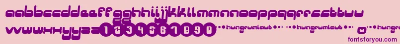 Hungruml Font – Purple Fonts on Pink Background