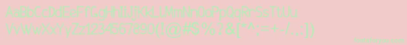 Injancromvela150 Font – Green Fonts on Pink Background