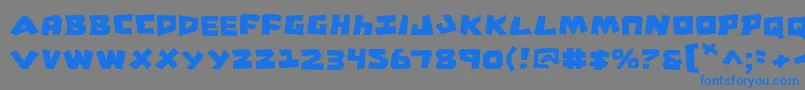 CroMagnum-Schriftart – Blaue Schriften auf grauem Hintergrund