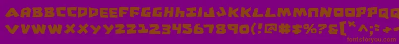 CroMagnum-Schriftart – Braune Schriften auf violettem Hintergrund