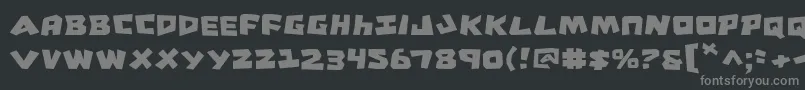 CroMagnum-fontti – harmaat kirjasimet mustalla taustalla