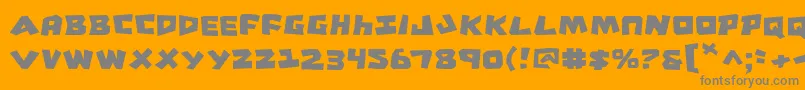 CroMagnum Font – Gray Fonts on Orange Background