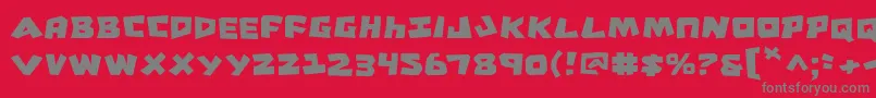 Шрифт CroMagnum – серые шрифты на красном фоне