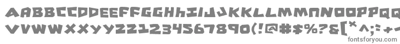 CroMagnum-fontti – harmaat kirjasimet valkoisella taustalla