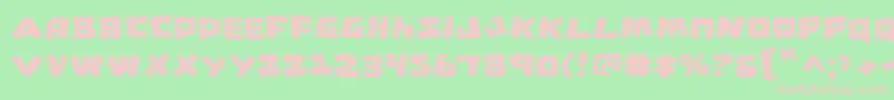 CroMagnum-fontti – vaaleanpunaiset fontit vihreällä taustalla