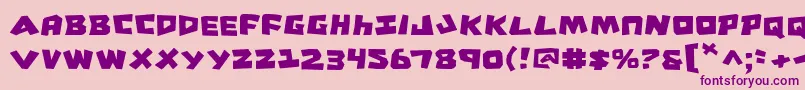 CroMagnum Font – Purple Fonts on Pink Background