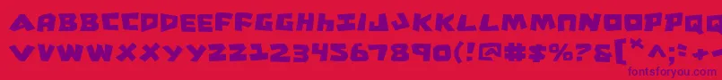 CroMagnum Font – Purple Fonts on Red Background