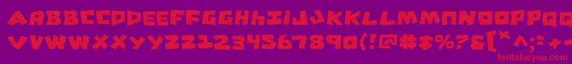 CroMagnum Font – Red Fonts on Purple Background