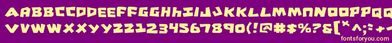 CroMagnum-fontti – keltaiset fontit violetilla taustalla