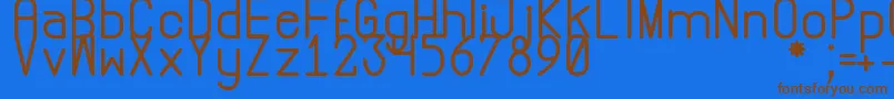 AbstrecFontTfb Font – Brown Fonts on Blue Background