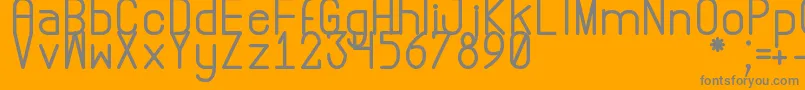 AbstrecFontTfb Font – Gray Fonts on Orange Background