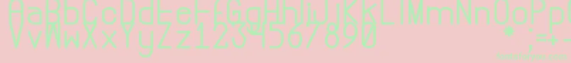 AbstrecFontTfb Font – Green Fonts on Pink Background