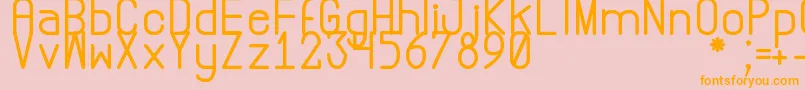 AbstrecFontTfb Font – Orange Fonts on Pink Background