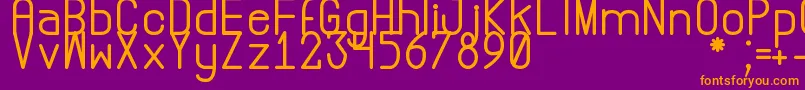 AbstrecFontTfb Font – Orange Fonts on Purple Background