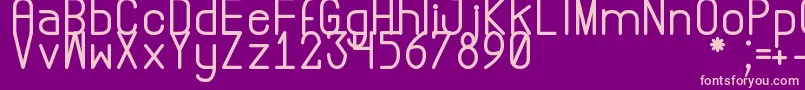 AbstrecFontTfb Font – Pink Fonts on Purple Background