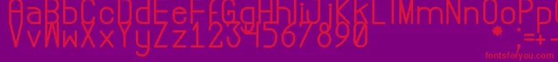 AbstrecFontTfb Font – Red Fonts on Purple Background