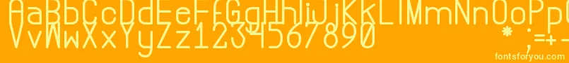 AbstrecFontTfb Font – Yellow Fonts on Orange Background