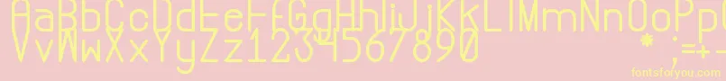 AbstrecFontTfb Font – Yellow Fonts on Pink Background