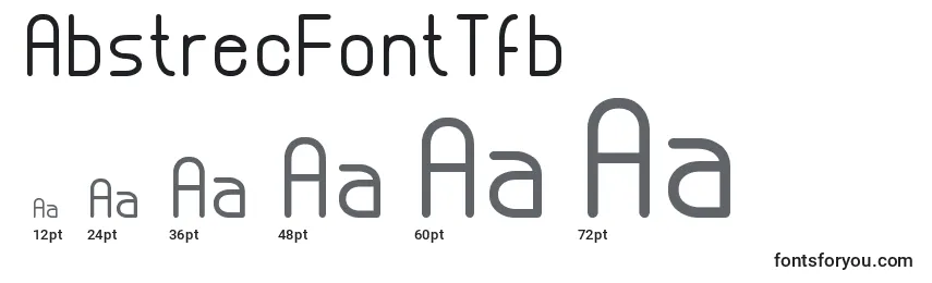 AbstrecFontTfb Font Sizes