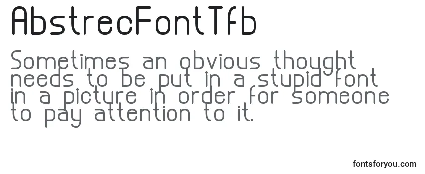 AbstrecFontTfb Font