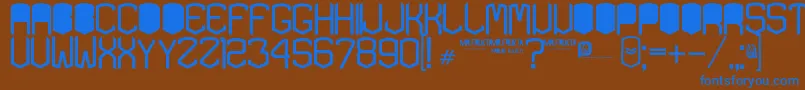 KardonBlack Font – Blue Fonts on Brown Background