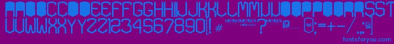 フォントKardonBlack – 紫色の背景に青い文字
