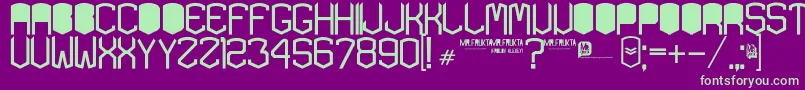 KardonBlack Font – Green Fonts on Purple Background