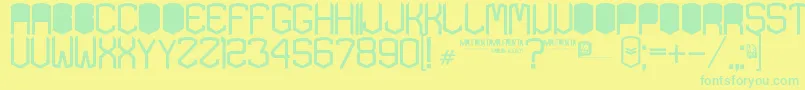 Шрифт KardonBlack – зелёные шрифты на жёлтом фоне