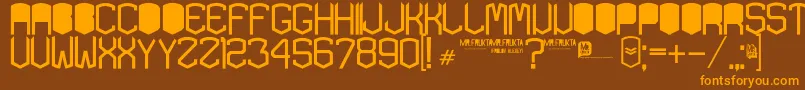 KardonBlack Font – Orange Fonts on Brown Background