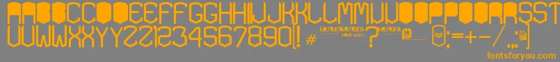 KardonBlack-Schriftart – Orangefarbene Schriften auf grauem Hintergrund