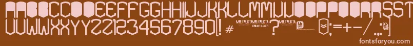 KardonBlack Font – Pink Fonts on Brown Background