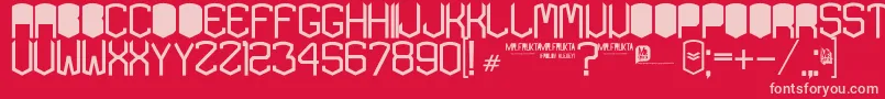KardonBlack Font – Pink Fonts on Red Background