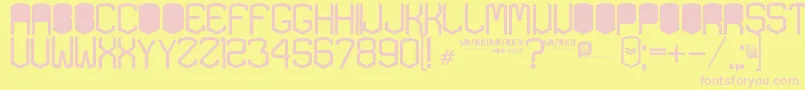 KardonBlack Font – Pink Fonts on Yellow Background