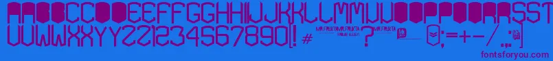 KardonBlack Font – Purple Fonts on Blue Background