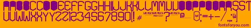 KardonBlack Font – Purple Fonts on Orange Background