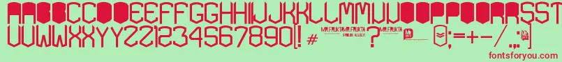 KardonBlack Font – Red Fonts on Green Background
